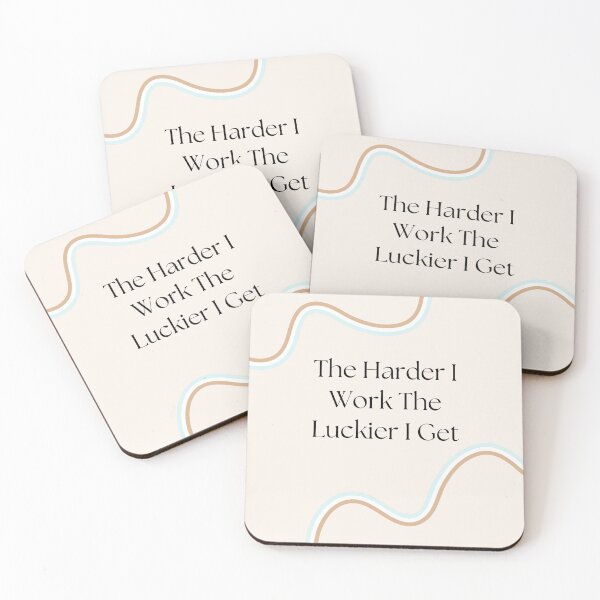 Item preview, the harder i work the luckier i get designed and sold by noha alzohbi.