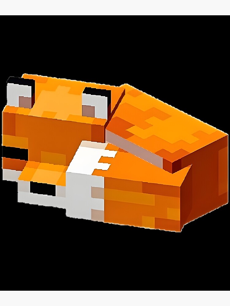 "Minecraft Sleeping Fox Classic " Poster for Sale by hattazillsu