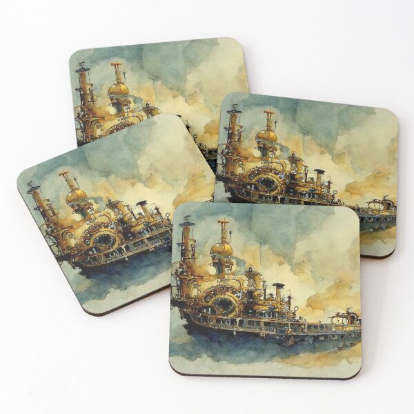 Item preview, Steampunk flying ship designed and sold by AM FineArtPrints.