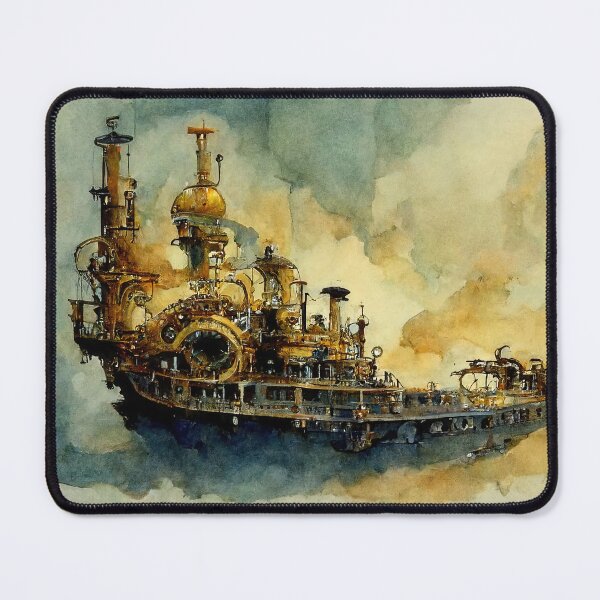 Item preview, Steampunk flying ship designed and sold by AM FineArtPrints.