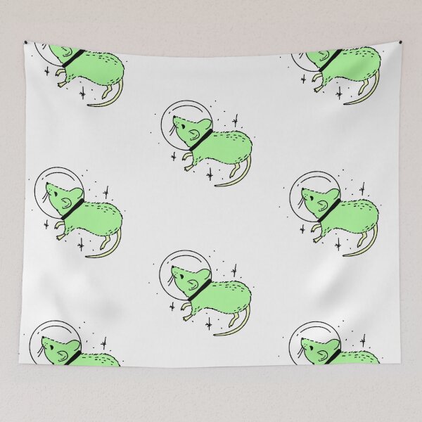 Item preview, Green astronaut rat cute gift designed and sold by AnanasArt.