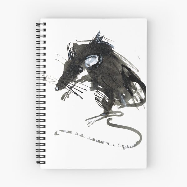 Item preview, Black inky rat designed and sold by InkandWillow.
