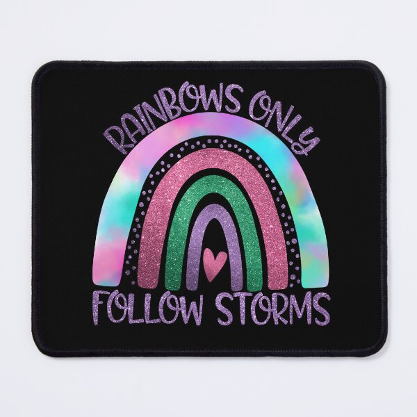 Item preview, Cute LGBT Pride Lesbian Gay Rainbows Only Follow Storms With Glitter Effect designed and sold by UniQueensShop.