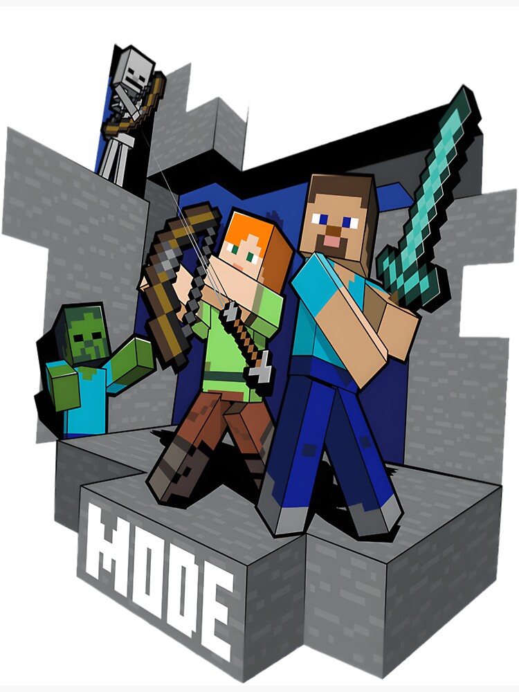 Minecraft survival mode . Classic  Magnet for Sale by hattazillsu