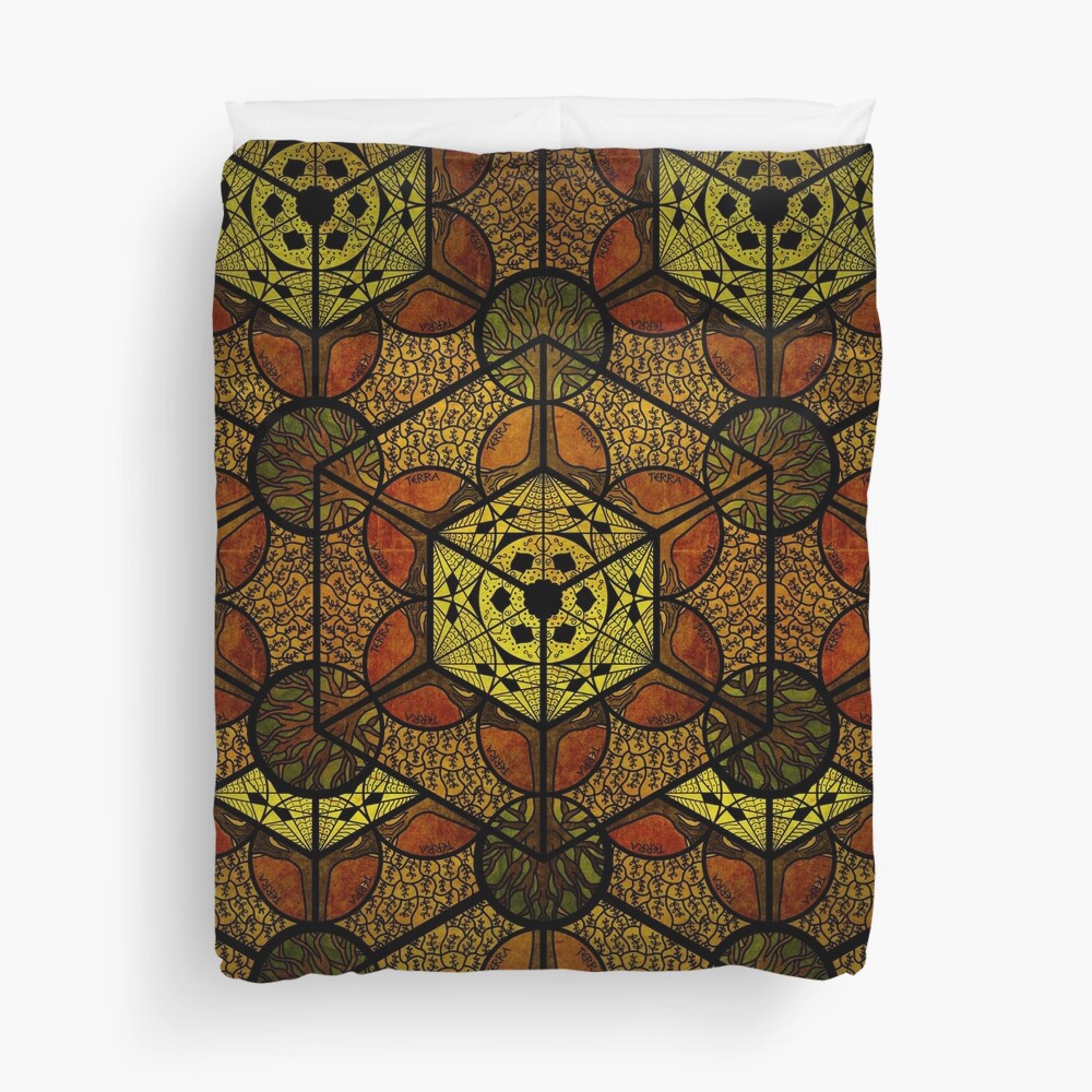 Sacred Geometry TerraCube Duvet Cover