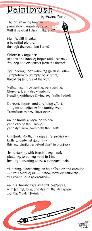 “paintbrush poem” by Dawna Morton | Redbubble