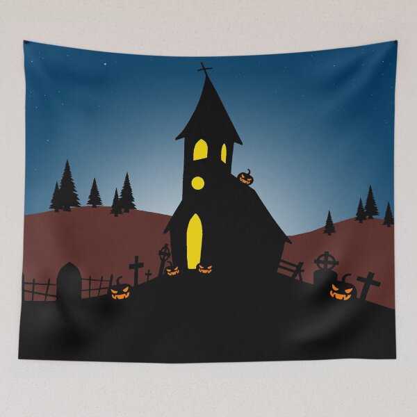Item preview, Halloween Collection - The Haunted Church Design designed and sold by Luciusinfabula.