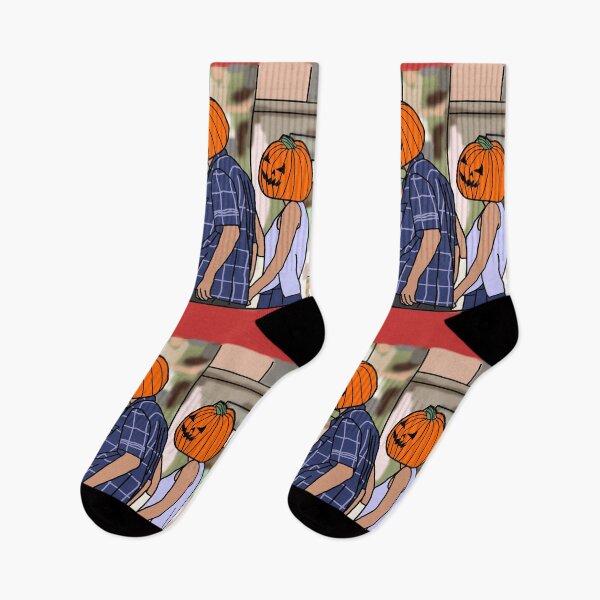 Item preview, Halloween Horror Pumpkin Head Distracted Boyfriend Meme designed and sold by ellenhenry.