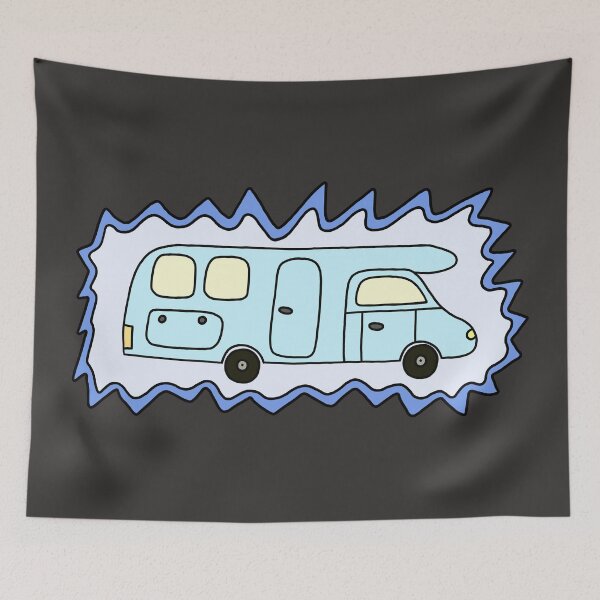 Item preview, Light blue camper designed and sold by SketchZeit.
