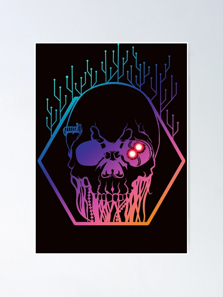 Cyberpunk Tech Eye Skull 