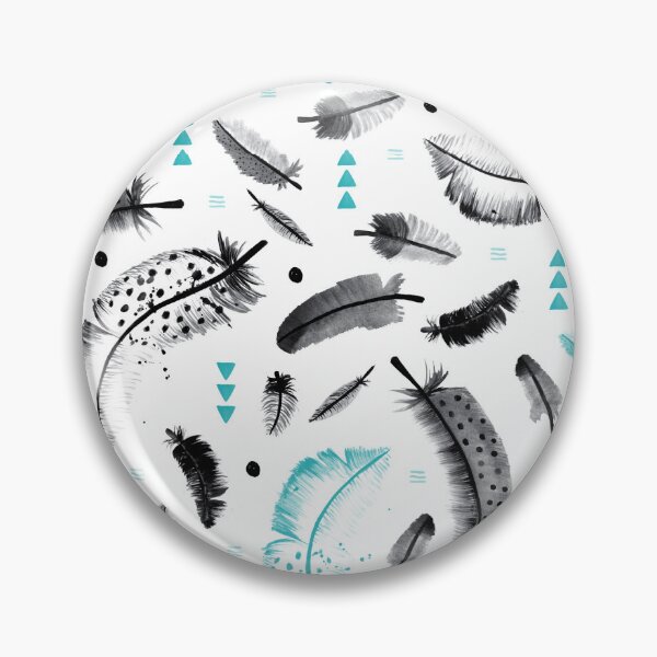 Artikelvorschau, Boho Watercolor Feathers - Teal entworfen und verkauft von Rainbows Galore.