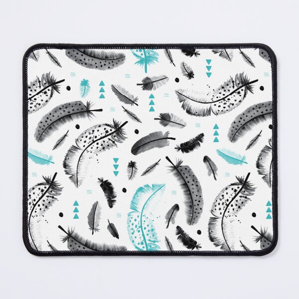 Artikelvorschau, Boho Watercolor Feathers - Teal entworfen und verkauft von Rainbows Galore.