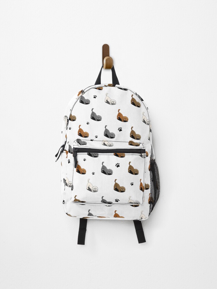Thumbnail 1 of 3, Backpack, Cute Cockapoo Puppies Illustration Pattern - Cavapoo Cavoodle designed and sold by Rory1.