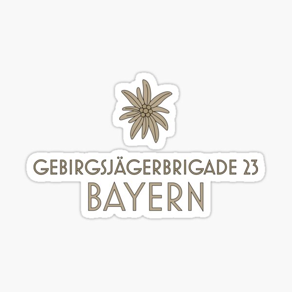 gebirgsjagerbrigade gedämpft Sticker