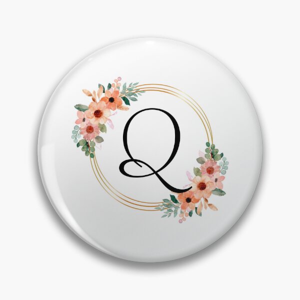 Artikelvorschau, Monogrammbuchstabe Q | Koralle Blumenmuster entworfen und verkauft von JustSeasons.