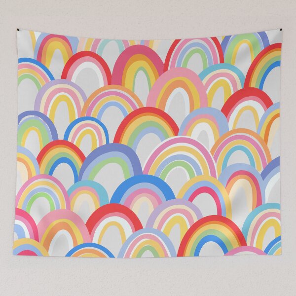 Item preview, rainbows pattern designed and sold by MartaOlgaKlara.