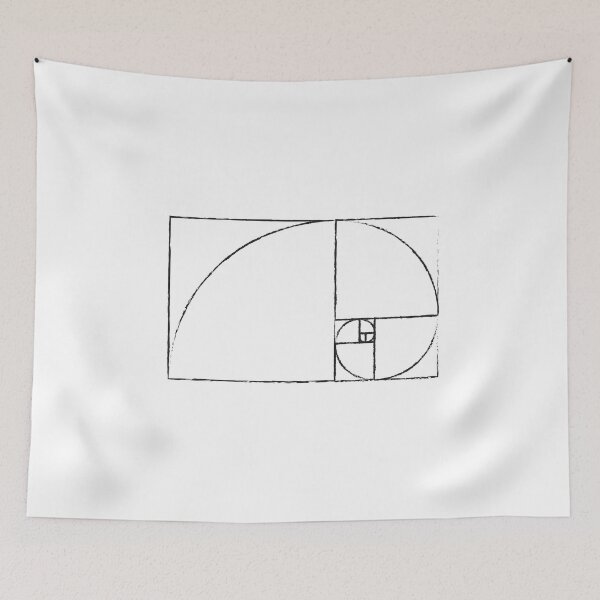 Aperçu de l'œuvre Croquis de la séquence de Fibonacci en spirale du nombre d'or créée et vendue par ghost888.