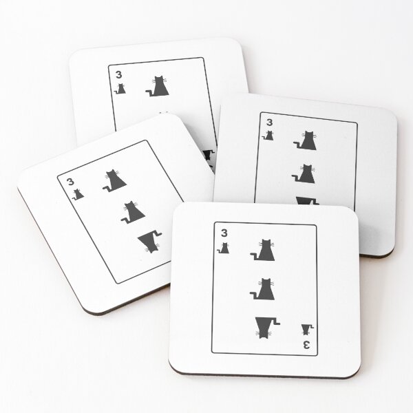Item preview, Three of cats playing card designed and sold by Amilaz.