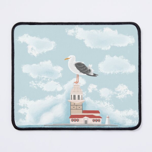 Item preview, Seagull and Maiden's Tower / Istanbul Maiden's Tower Sticker designed and sold by studiotomris.