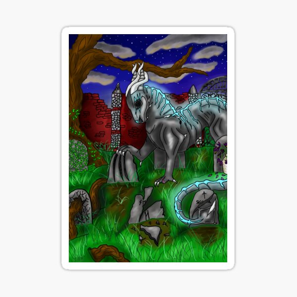 Item preview, Graveyard Dragon designed and sold by inkcoveredragon.