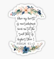psalm 61:2 floral Sticker
