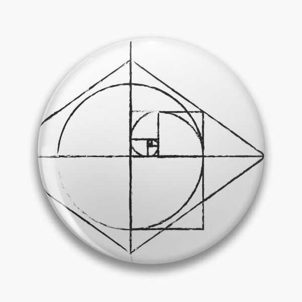 Item preview, Proporción áurea Espiral Secuencia de Fibonacci Boceto inspirado en el tatuaje designed and sold by ghost888.