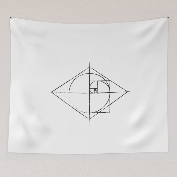 Item preview, Golden Ratio Spiral Fibonacci Sequence Tattoo Inspired Sketch  designed and sold by ghost888.