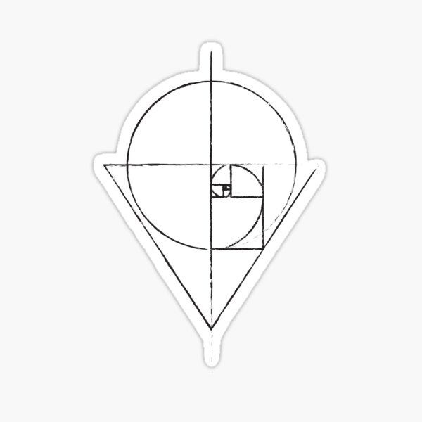 Item preview, Golden Ratio Spiral Fibonacci Sequence Tattoo Inspired Sketch  designed and sold by ghost888.