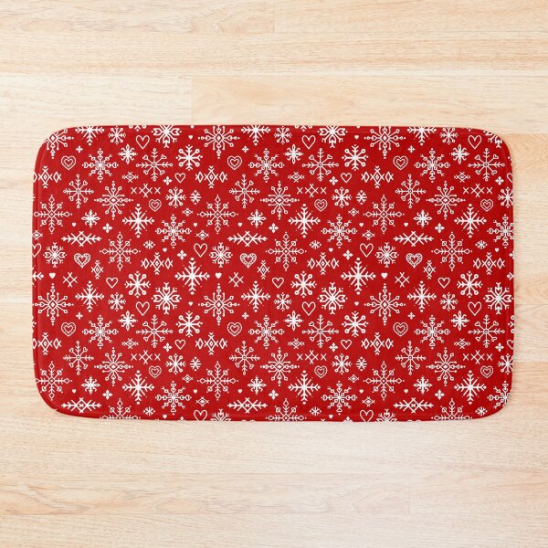 Item preview, Scandinavian white and red snowflakes designed and sold by LaPetiteBelette.