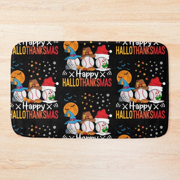 Item preview, Baseball Happy Halloween Thanksgiving Christmas HalloThanksMas designed and sold by Designer-Girl.