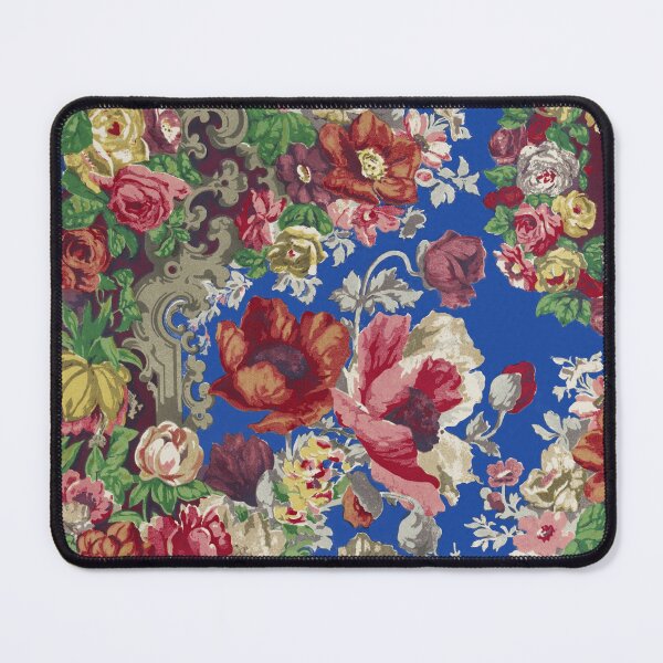 Item preview, Floral Antique Painting by Digby Wyatt | Blue Opulent Vintage English Floral Pattern Painted designed and sold by Bebichic.