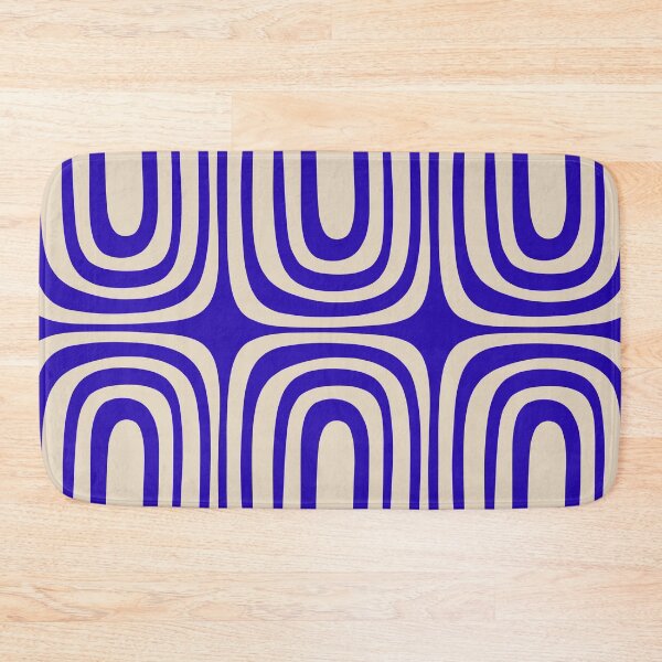 Item preview, Midcentury Modern Confaab Abstract Pattern in Cobalt Blue and Beige designed and sold by kierkegaard.