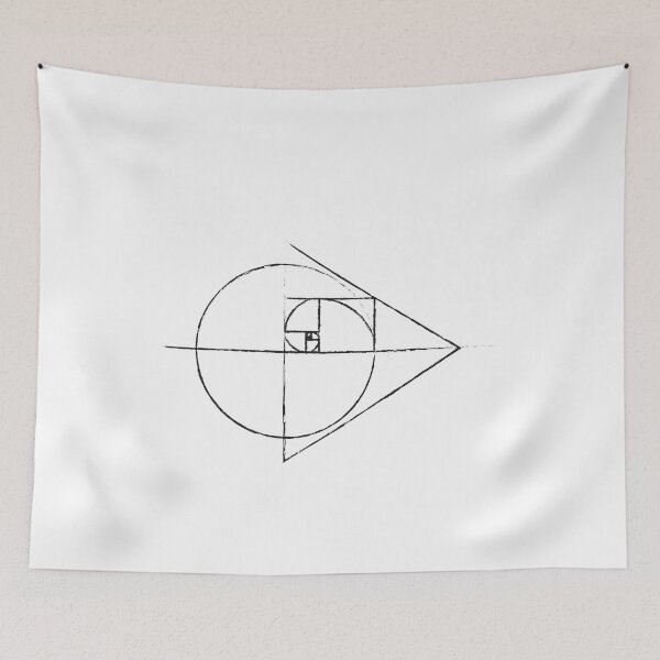 Item preview, Golden Ratio Spiral Fibonacci Sequence Tattoo Inspired Sketch  designed and sold by ghost888.