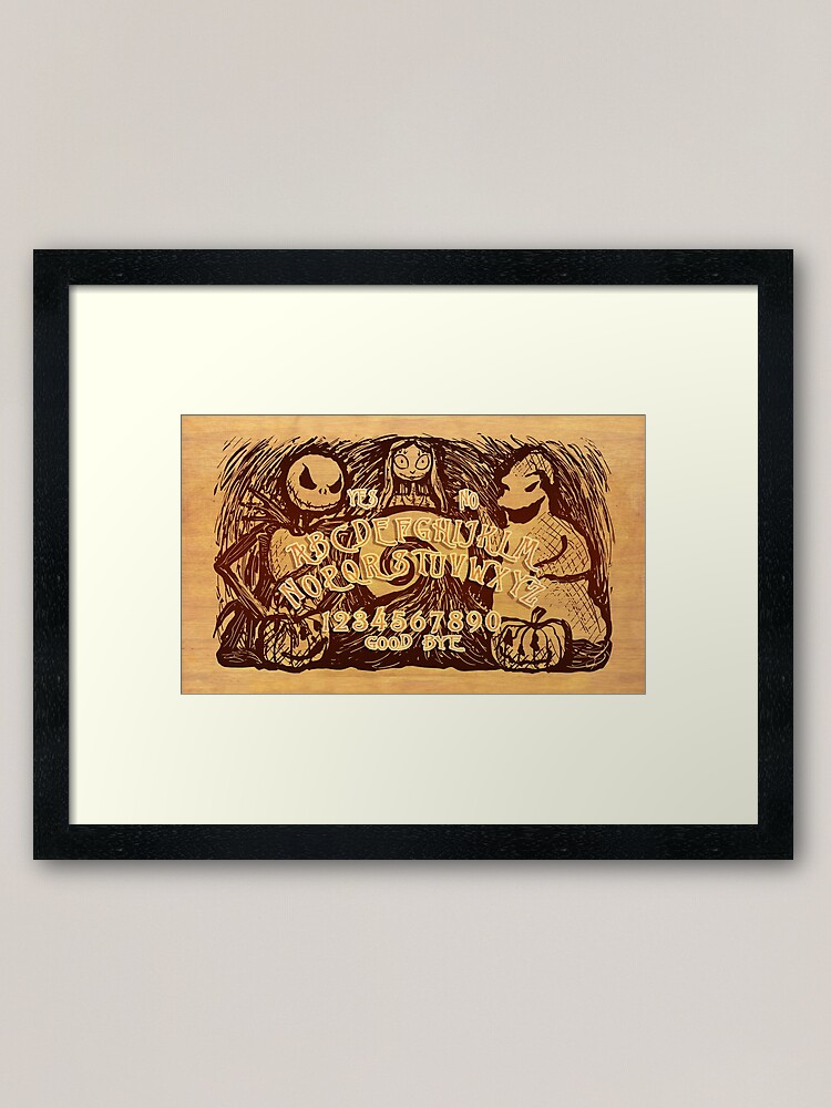 Alternate view of Nightmare Ouija Board Framed Art Print