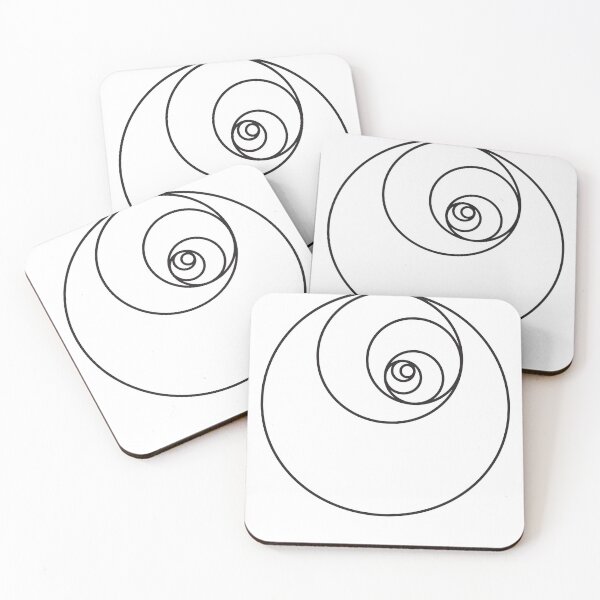 Item preview, Golden Ratio Spiral Fibonacci Sequence Circles designed and sold by ghost888.
