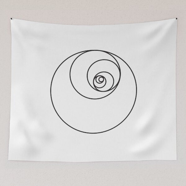 Aperçu de l'œuvre Cercles de séquence de Fibonacci en spirale du nombre d'or créée et vendue par ghost888.