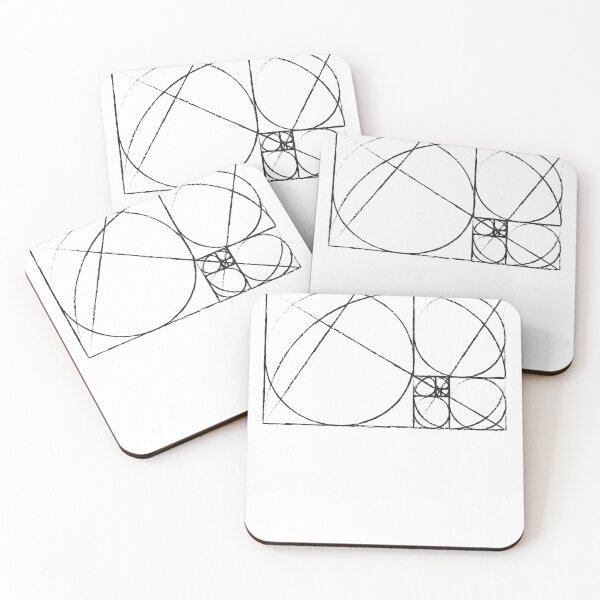 Item preview, Golden Ratio Spiral Fibonacci Sequence Circles and Squares Sketch  designed and sold by ghost888.