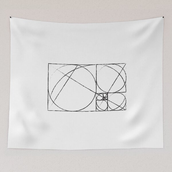 Item preview, Golden Ratio Spiral Fibonacci Sequence Circles and Squares Sketch  designed and sold by ghost888.