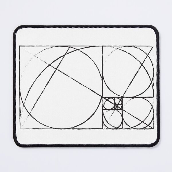 Item preview, Golden Ratio Spiral Fibonacci Sequence Circles and Squares Sketch designed and sold by ghost888.