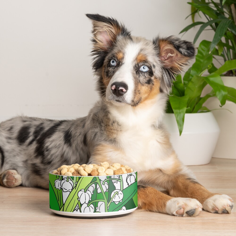 Lilly of the Valley Pet Bowl
