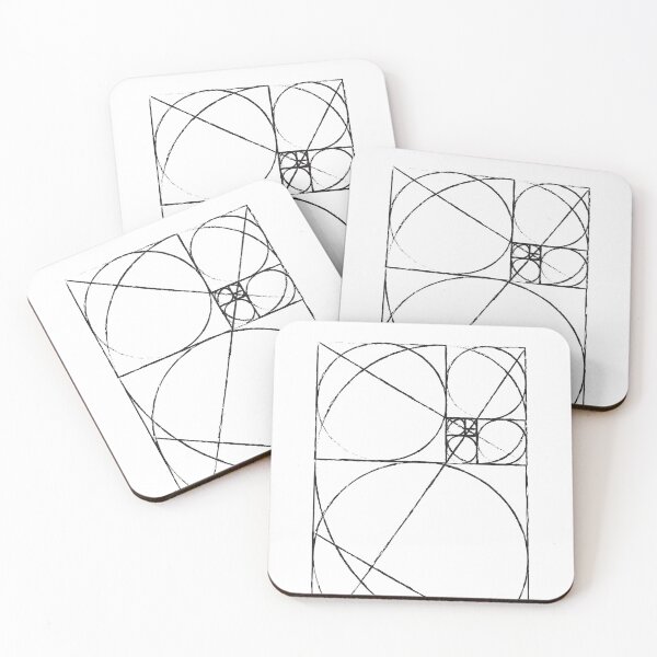 Item preview, Golden Ratio Spiral Fibonacci Sequence Circles and Squares designed and sold by ghost888.