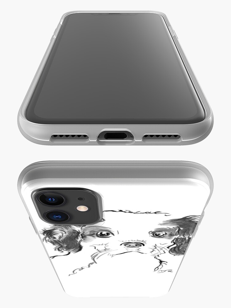 Alternate view of Cavalier King Charles Spaniel Puppy Drawing iPhone Case & Cover