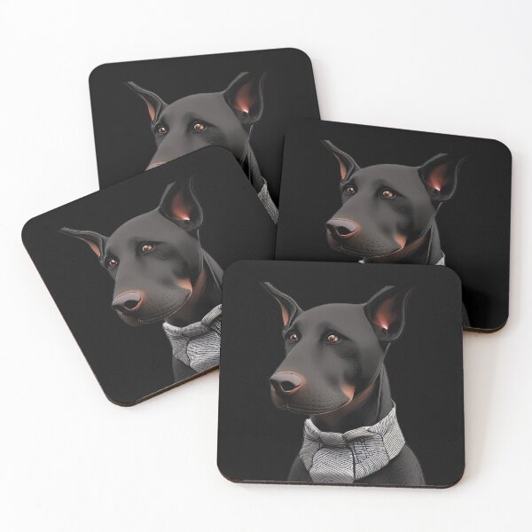 Item preview, Dobermann wearing a cute scarf designed and sold by musicroom.