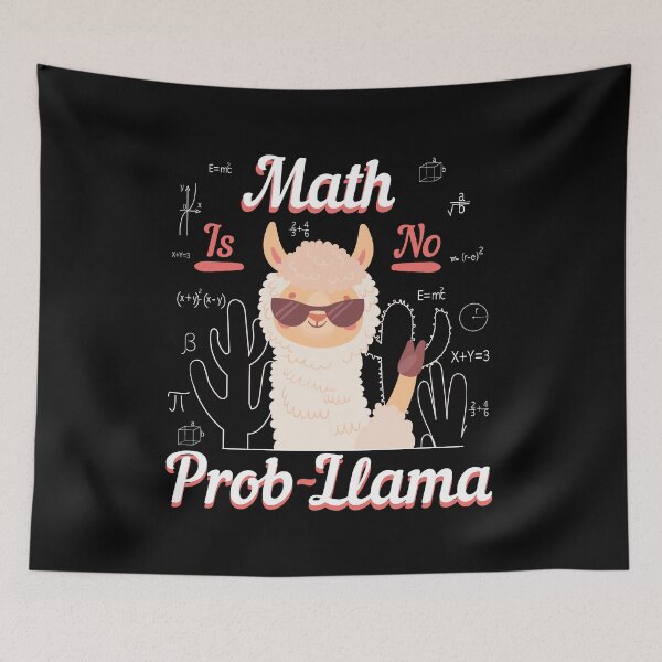 Item preview, Math Is No ProbLlama_Funny Mathematics Teacher Gift designed and sold by NawalMagdy.