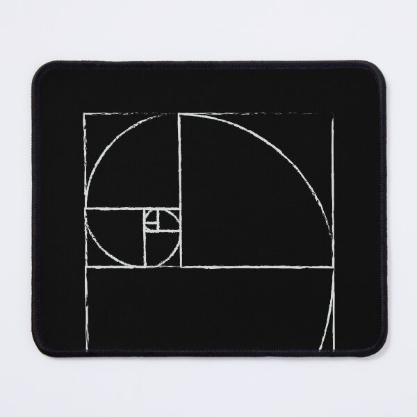 Item preview, Black Golden Ratio Spiral Fibonacci Sequence Sketch designed and sold by ghost888.
