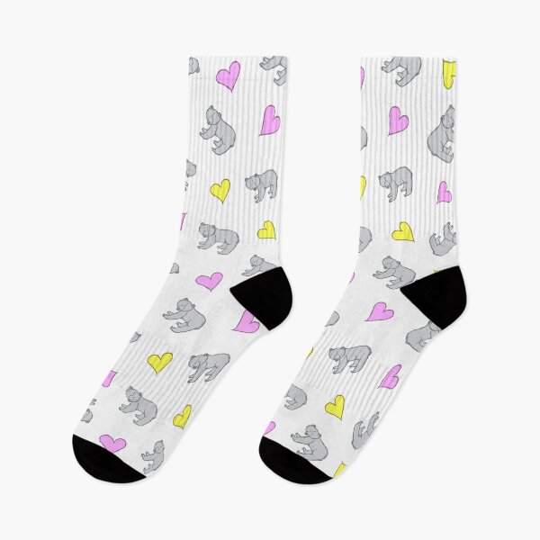 Item preview, Bears and hearts pattern designed and sold by stavina.
