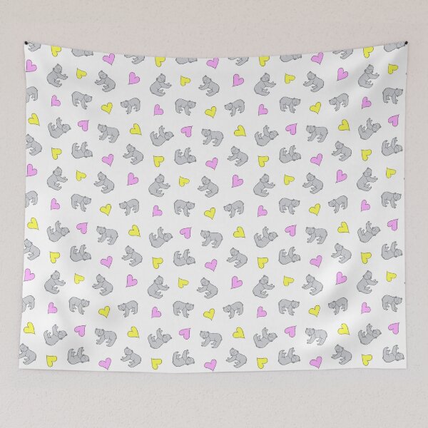Item preview, Bears and hearts pattern designed and sold by stavina.
