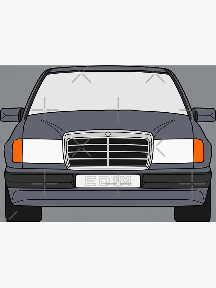 Mercedes W124 pearl grey color Postcard for Sale by EdimDesign