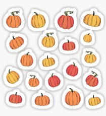 Rustic fall pumpkin pattern Sticker