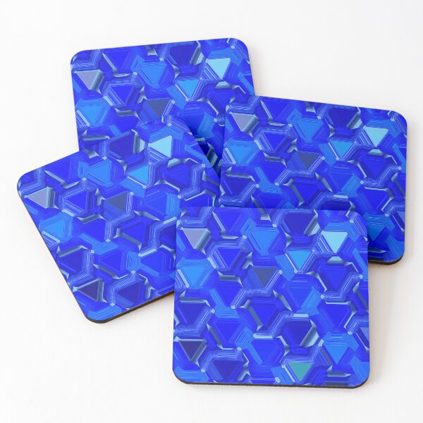Item preview, bright triangular pattern and design in royal blue designed and sold by mister-john.